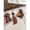 Colar Irregular Redondo Quadrado Artístico Retrô Corrente de Suéter de Luxo Leve de Alta Qualidade Design de Temperamento da Moda Colar