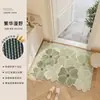 Felpudo de entrada de forma irregular con estampado floral rústico, felpudo de bucle de seda cortable, felpudo para entrada que quita el polvo y antideslizante