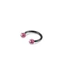 Joias de Piercing para Lábio Septo Nariz Barra C Preta Revestida de Esfera Full Diamond Mais Vendidas de E-commerce Transfronteiriço da Amazon