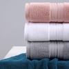 Toalha de algodão absorvente macio acetinado largo toalha de hotel não é fácil de desbotar toalha de presente bordado logotipo na geração de estoque