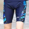 Traje de baño de dos piezas para adolescentes, top de manga corta, bañador de manga larga, conjunto de traje de baño para hombre con protección solar, equipo completo de natación