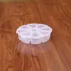 Caja de plástico transparente creativa para 8 cuentas, caja de almacenamiento de escritorio, caja redonda de plástico para bricolaje, caja de joyería de diamantes para teléfono móvil