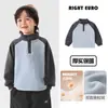 Moletom infantil europeu direito, com forro de fleece de inverno e espessado, roupa quente para meninos, novas roupas infantis, roupas de inverno para crianças e bebês