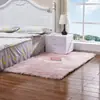 Alfombra Moderna Simple de Pelo Largo de Imitación para Interiores, Dormitorio, Sala de Estar, Felpudo para Suelo, Lado de la Cama, Color Puro, Mezclado, Felpudo Lavable a Máquina