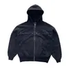 Sudadera con capucha y cremallera, diseño de strass, estilo Y2K, color liso, para comercio exterior transfronterizo europeo y americano, venta al por mayor