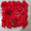 Pared de flores artificiales para bodas, hilera de flores, hortensias rosas artificiales, pared de flores para bodas, decoración de centros comerciales para bodas, en línea, rojo, transfronterizo, caliente
