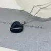 Explosiones al por mayor Collar de piedra natural de amor jade corazón de melocotón cristal en forma de corazón cadena de clavícula amor de amantes regalo de cumpleaños