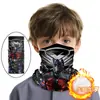 Máscara de esquí para niños de exterior con forro polar, estilo europeo y americano, bufanda para el cuello a prueba de viento y frío para otoño e invierno, toalla facial cálida para montañismo