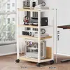 Soporte para impresora, soporte para torre de computadora de casa, estante móvil de piso para oficina, gabinete de almacenamiento de archivos
