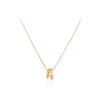 Collar de Doble Anillo Lingshang para Mujer Diseño Hueco Colgante de Moda Exquisito Anillo de Ola Versátil para el Trabajo Diario Collar Venta Directa