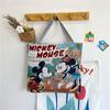 Bolsa de mano de lona informal con bordado de dibujos animados para comercio exterior transfronterizo, bolsa de mano con bordado de búho, bolsa de compras para mamá