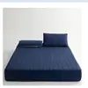 Sábana bajera acolchada A-class Deep Sleep Pro 3.0, colcha de color liso para todas las estaciones, juego de tres protectores de colchón de grado hotelero
