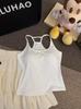 Camisola sexy sin espalda para adelgazar la cintura, con escote en V y tapete para el pecho, para mujer, ropa de yoga, top deportivo que combina con todo.