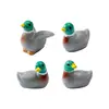 Fofa figura de pato simulado para micro paisagismo, acessórios de decoração de jardim DIY, mini ornamentos