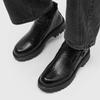 Botas para Hombre Otoño Nuevo Piel Suave Suela Blanda Suela Gruesa Piel Genuina Caña Media Botas de Piel Británicas Modernas Botas Chelsea Botas para Hombre