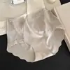 Pantaletas de Encaje Antibacteriano sin Costuras de Seda Helada de 10A para Mujer, Pantaletas Transpirables de Algodón Puro Extendido que se Ajustan a la Cadera sin Costuras para Mujer