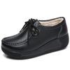 Nova plataforma outono sapatos brancos salto plataforma feminino sapatos de camada única couro genuíno sapatos de balanço sapatos plataforma femininos sapatos casuais femininos moda