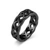 Anillo Celta Eterno de Nudo Trenzado de Acero de Titanio Transfronterizo Envuelto Hueco Estilo Unisex Joyería de Mano para Hombres y Mujeres