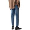 Diseño Arrugado Lavado Jeans de Hombre Verano Estilo Coreano Moderno Estilo Ligeramente Maduro Suelto Recto Casual Pantalones hasta el Tobillo