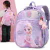 Mochila Escolar para Jardín de Infancia para Clases Pequeñas, Medianas y Grandes, Mochila de Dibujos Animados de Elsa y Unicornio para Niños, Mochila Ligera de Viaje para Niñas