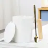 Taza de Cerámica Nórdica Creativa Artística Taza de Agua Taza de Café Mango de Madera Taza de Cerámica Logo Empaque en Caja de Regalo