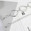 Primavera y verano moda coreana elegante dorado cadena de cintura para mujer vestido decorativo metal anillo grande cinturón mujer una generación de cabello