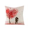 Funda de Almohada para el Hogar Transfronteriza Día de San Valentín Serie de Estampado Rojo de Amor Funda de Almohada de Poliéster Funda de Cojín Popular de Amazon