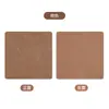 Jogos Americanos Retrô Nórdico Textura de Couro Quadrado Couro Dupla Face Mat de Jantar Ocidental Isolamento Térmico Impermeável à Prova de Óleo Mat de Mesa Venda por Atacado