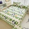 Capa de Cama de Algodão Classe A Conjunto de Três Peças Quatro Estações Simples Algodão Espessado Renda Lençol de Cama Tatami Capa de Cama de Algodão Ins