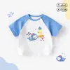 Camiseta de manga corta de verano para bebé Top de verano para niño Camiseta fina de manga corta para bebé Ropa holgada de verano para niños Ropa para niños
