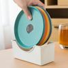 Plato para escupir huesos de estilo japonés para el hogar creativo Plato cuadrado para snacks Plato de plástico para huesos de fruta Plato para pastel Plato para mesa de comedor Venta al por mayor