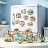 Pegatina Magnética de Metal para Refrigerador Personalización Festival de la Ciudad Atracción Turística Entorno Cultural y Creativo Estilo Nacional Souvenir Artesanía de Esmalte