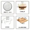 Set de Estufa para Preparar Té para Uso en Interiores y Exteriores en Casa, Estufa de Barbacoa, Estufa de Carbón con Asa Lateral, Tetera
