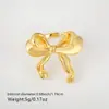 Anillo Ajustable con Lazo Explosivo Transfronterizo Apertura Anillo de Conservación de Color Dorado Real Chapado en Cobre Joyería para Mano