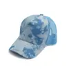 Amazon Transfronterizo Nuevos Sombreros de Sol de Verano para Hombres y Mujeres, Gorras de Béisbol de Cuero PU de Color Degradado Tie-Dye, Sombreros de Malla al por Mayor