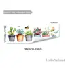 Decoração de Planta Verde Simples em Vaso Eletrostáticos para Janelas, Vitrines, Portas de Vidro, Decoração de Casa, Adesivos Eletrostáticos Visíveis dos Dois Lados