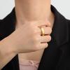 Anillo de Acero de Titanio Estilo Punk Hip-Hop para Hombre Acero Inoxidable Doble Capa Giratorio Descompresión Anillo de Pareja Europeo y Americano