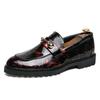 Zapatos de Cuero de Punta Fina para Negocios Casuales Cubrezapatos para Hombre para Estilista de Cabello Zapatos de una Sola Capa para las Cuatro Estaciones Suela Gruesa Color Zapatos de Cuero Juveniles para Hombre