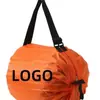 Bolsa de Compras Dobrável Verde Japonesa Viagem Ombro Portátil Espessada Bolsa de Compras de Vegetais Supermercado Bolsa Verde Bolsa de Transporte 210D