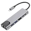 Estação de Docking Type-C Dock de Expansão 11 em 1 Pad para Laptop Hub 7 em 1 Conversor de Placa de Rede Multifuncional
