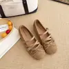 Zapatos Mary Jane de Ballet Estilo Francés para Mujer, Nuevo Modelo de Verano 2026 con Lazo, Adecuados para Combinar con Vestidos, Zapatos Planos de Suela Suave, Poco Profundos
