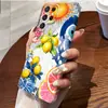 Suministro Exclusivo Transfronterizo de Película para Proceso de Transferencia de Calor de Ojo de Diablo Limón para Samsung Galaxy S24 Ultra Funda de Teléfono de Verano