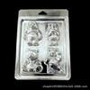 En stock venta directa vela aromática transparente en forma de corazón de 6 celdas empaque tipo ampolla plástico PET moldes para cera derretible