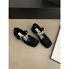 Sapatos Pretos de Salto Alto Estilo Francês para Mulheres, Novo Modelo 2026, Sapatos Elegantes de Couro Mary Jane para Primavera, Outono e Inverno