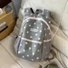 Mochila leve para escola e viagem, mochila estilosa para estudantes, mochila fofa de bolinhas, mochila casual e versátil para estudantes