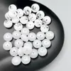 Cuentas Semitransparentes con Patrón de Agujero Único de 1 cm del Fabricante, Cuentas Planas Redondas Semiacabadas de Jade Imitación, Cuentas Perforadas Hechas a Mano para Manualidades