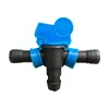 Lote de Fabricante de 16 Conector en T con Válvula para Cinta de Riego por Goteo Jardinería Riego Agrícola Cinta de Agua Conector en T para Cinta de Riego por Goteo Agrícola