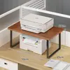 Estante de almacenamiento de escritorio, organizador de encimera de estación de trabajo de oficina pequeño multicapa, estante de almacenamiento para impresora