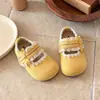 Zapatos de cuero elegantes para niñas 2026 primavera y otoño nuevo estilo con encaje y lazo, zapatos de princesa, zapatos planos versátiles