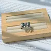 [Trajetória Galáctica] Anel Minimalista Dourado Luxuoso Brilhante com Diamante Anel Aberto Empilhável para Mulheres Versátil Moda de Nicho Anel para Dedo Indicador